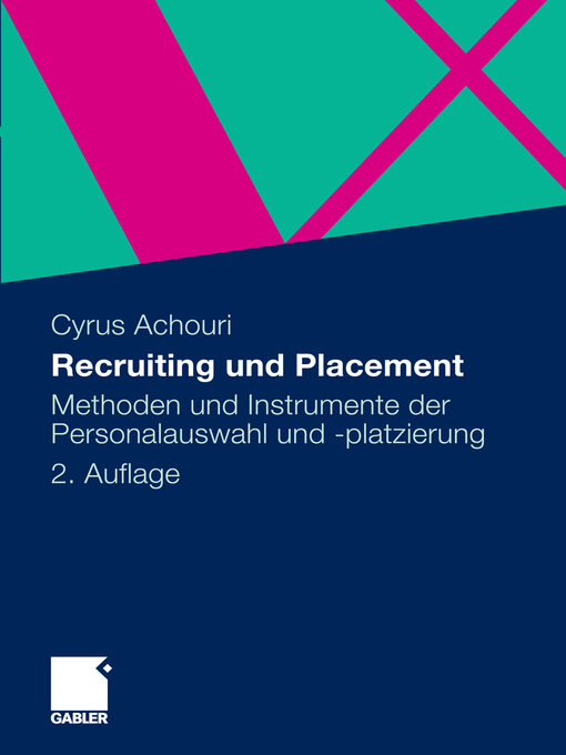 Title details for Recruiting und Placement by Cyrus Achouri - Available